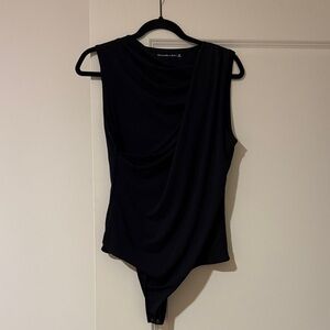 Abercrombie & Fitch Black Draped Top